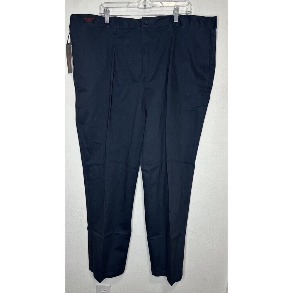 Linea Uomo Men’s Navy Pleated Front Twill Pants Size 44X32